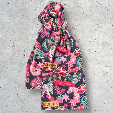 BUFANDA LANILLA PATCHWORK PRINTS